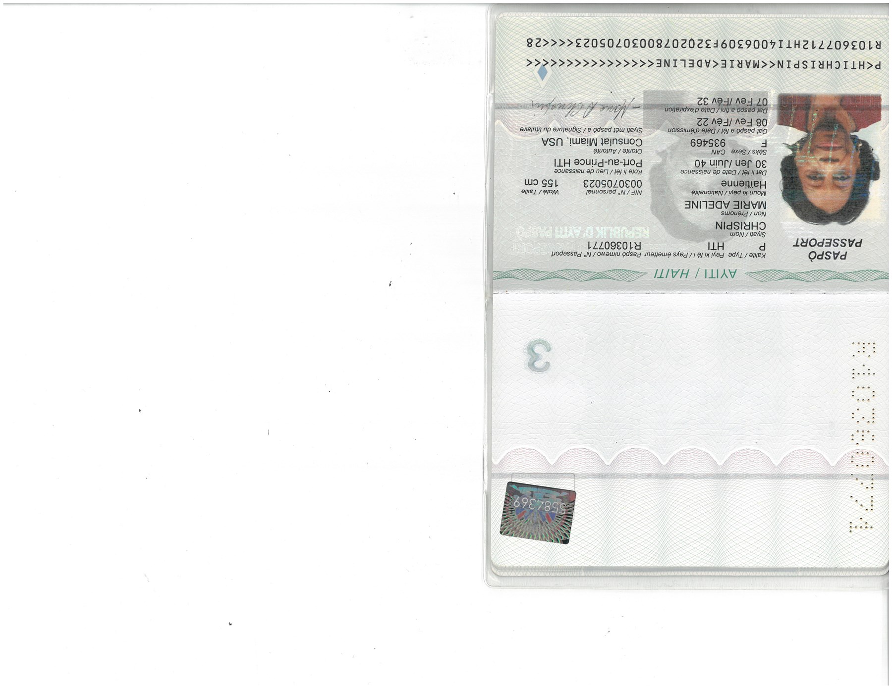 Avis de décès de Marie Adeline Chrispin