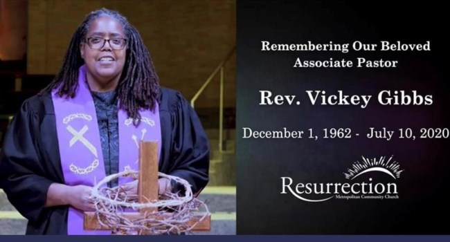 Obituary of Reverend Vickey Gibbs