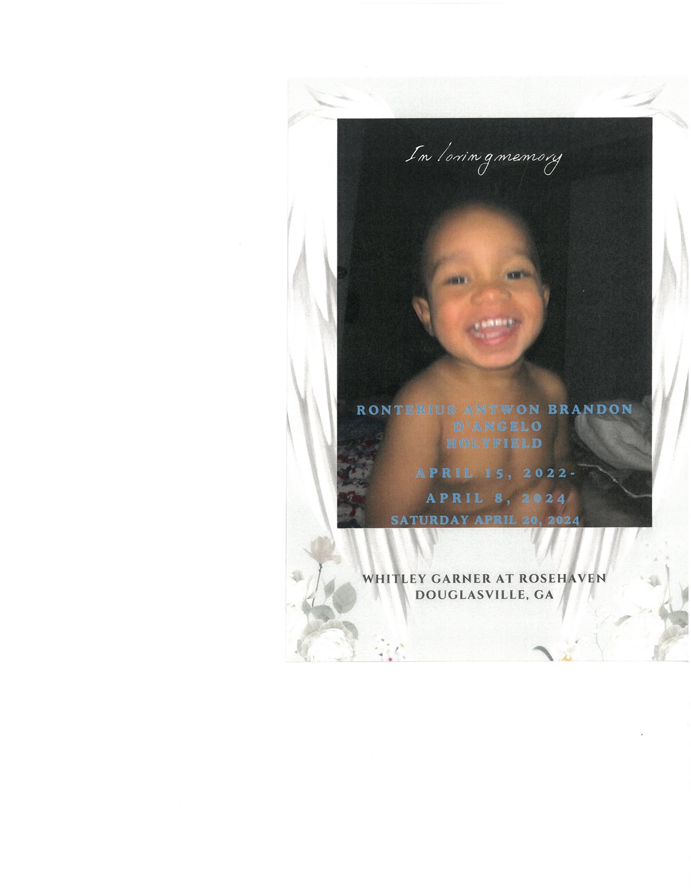 Obituary of Ronterius Antwon Holyfield