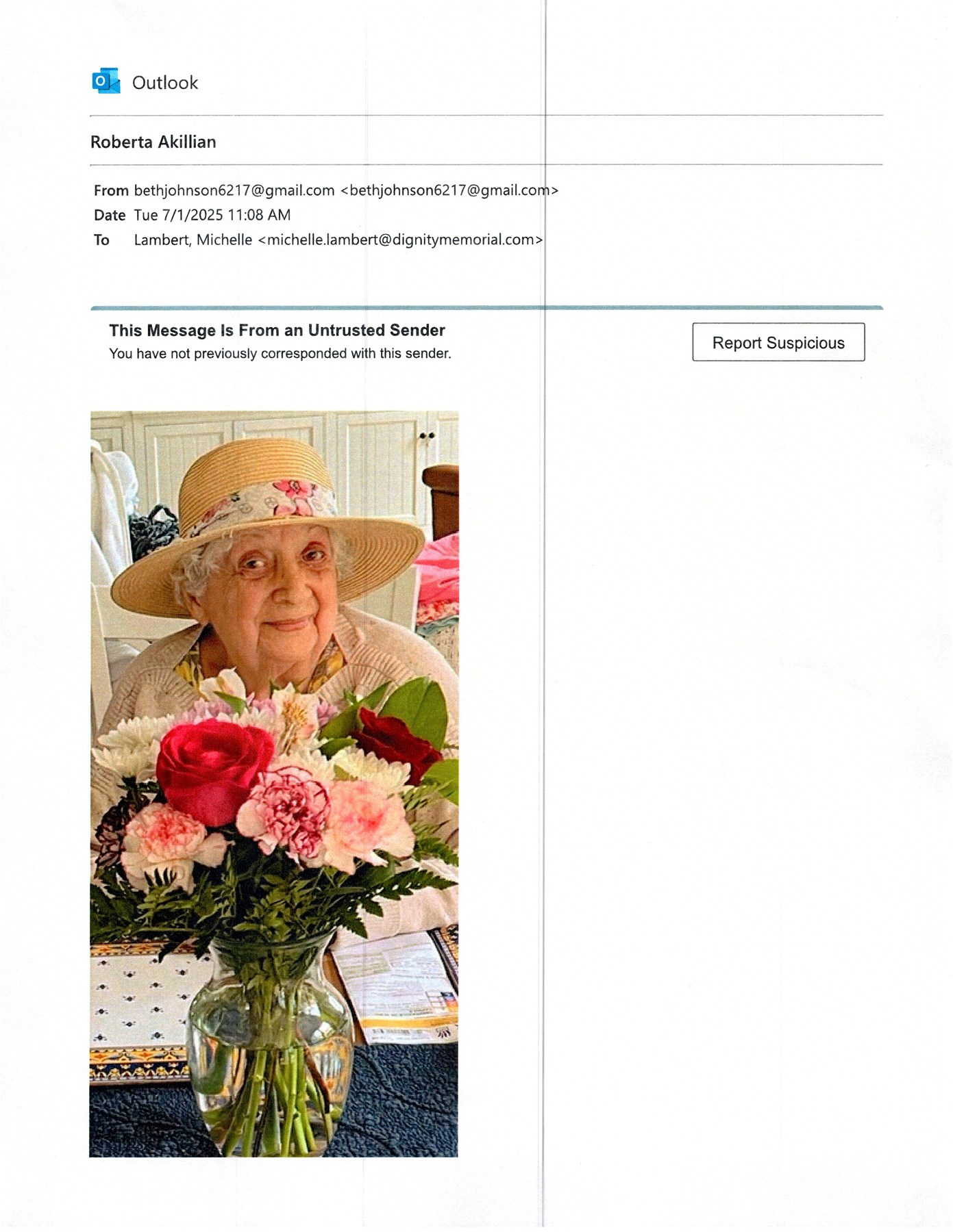 Obituary of Roberta Ann Akillian