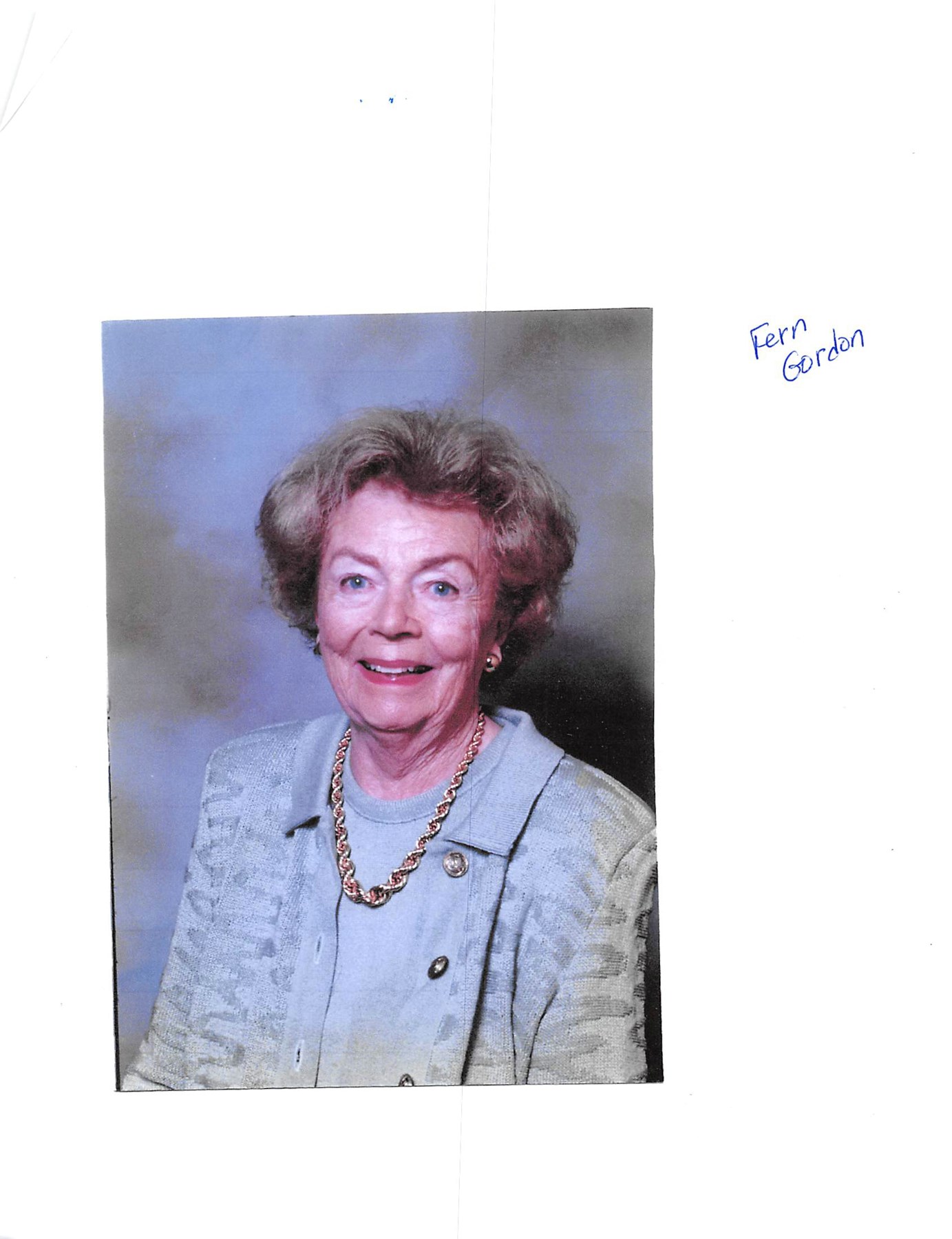 Obituary of Fern Reid Gordon