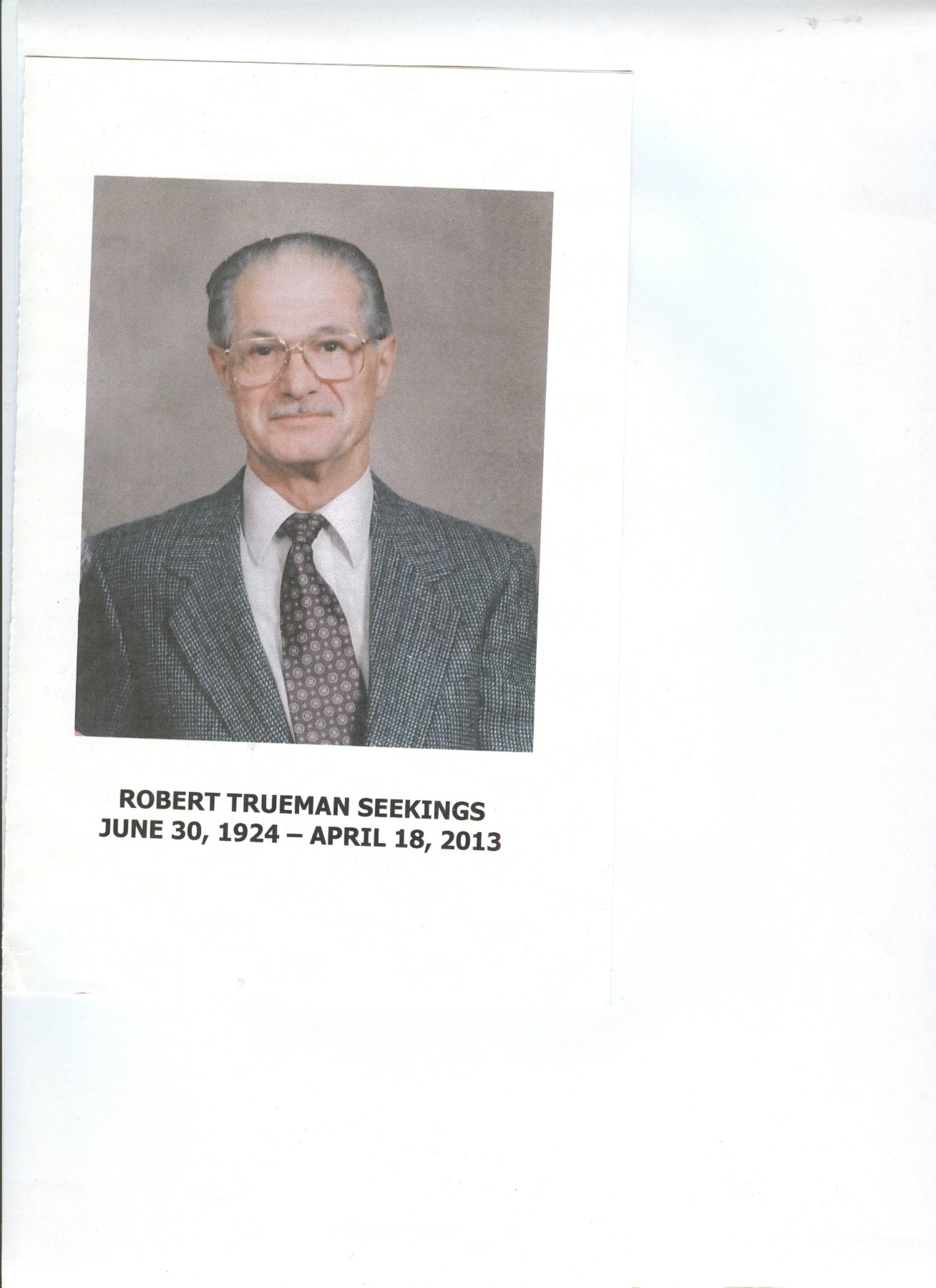 Obituary of Robert Seekings