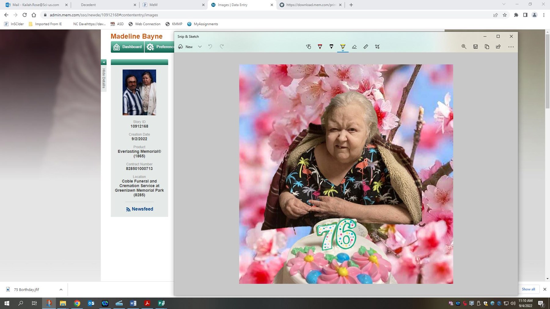 Obituary of Madeline Bayne