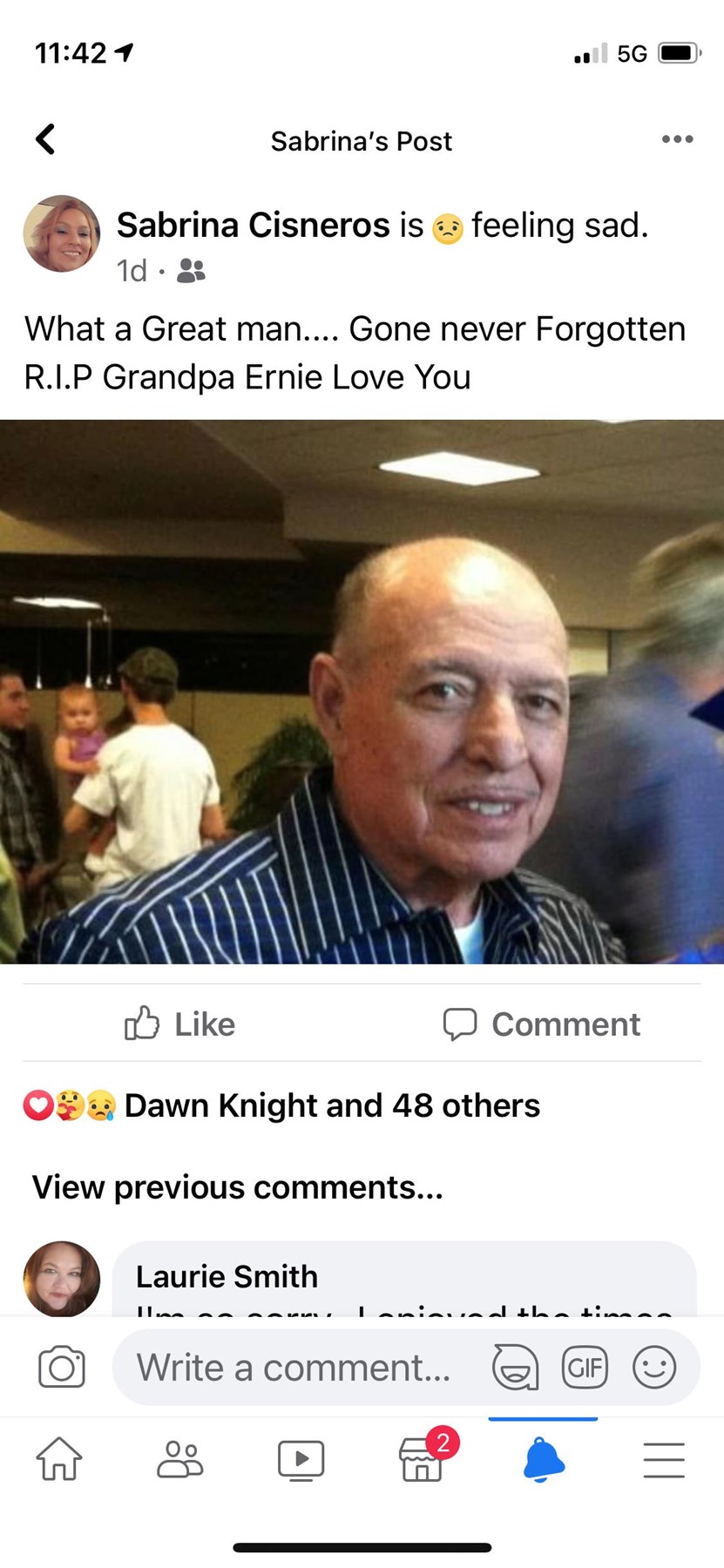 Obituario de Ernest Sanders