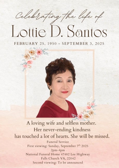 Obituary of Lottie Dungo Santos