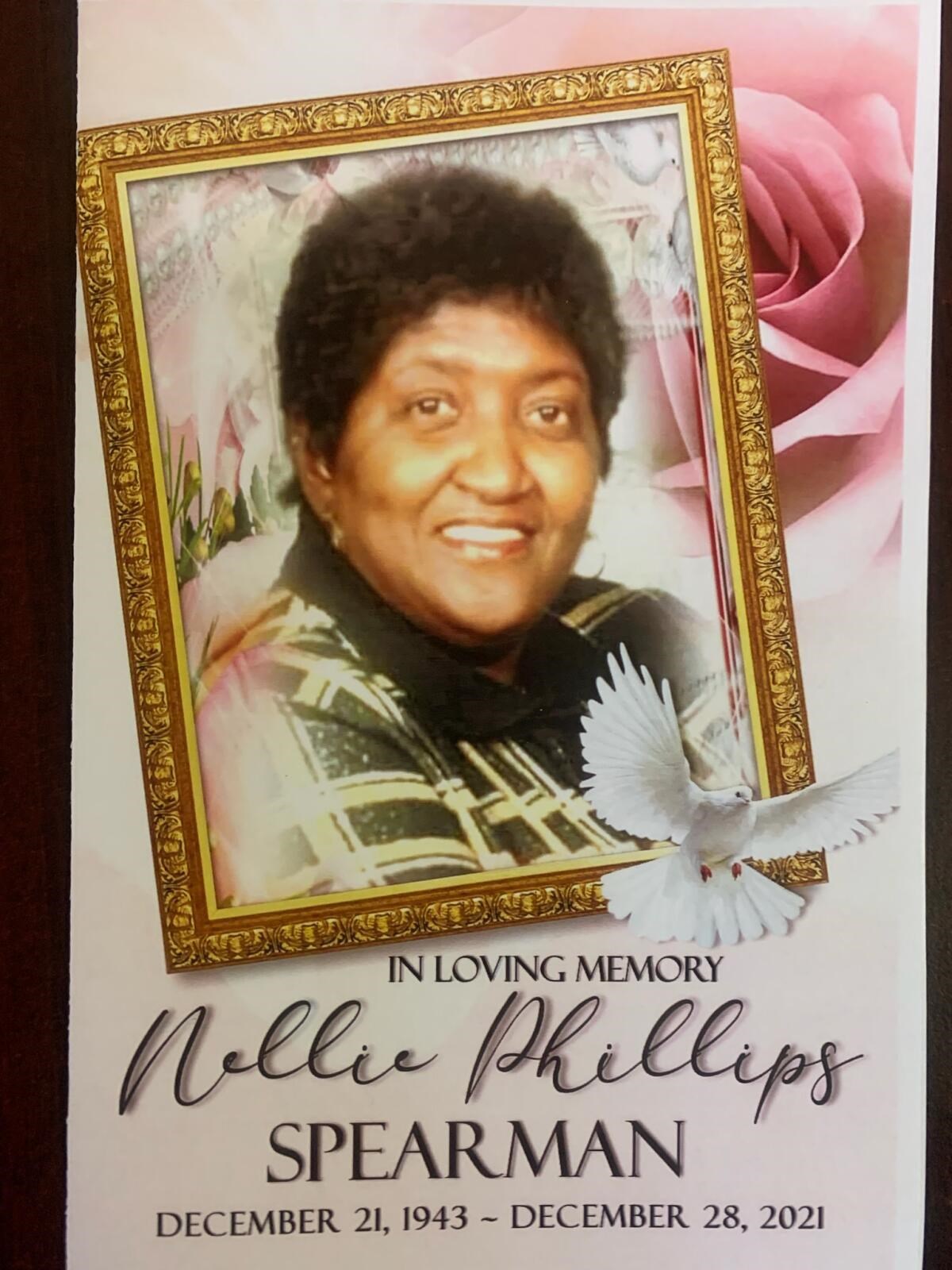 Obituary of Nellie Phillips Spearman