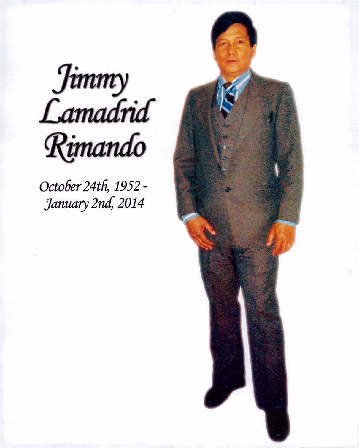 Obituary of Jimmy LaMadrid Rimando