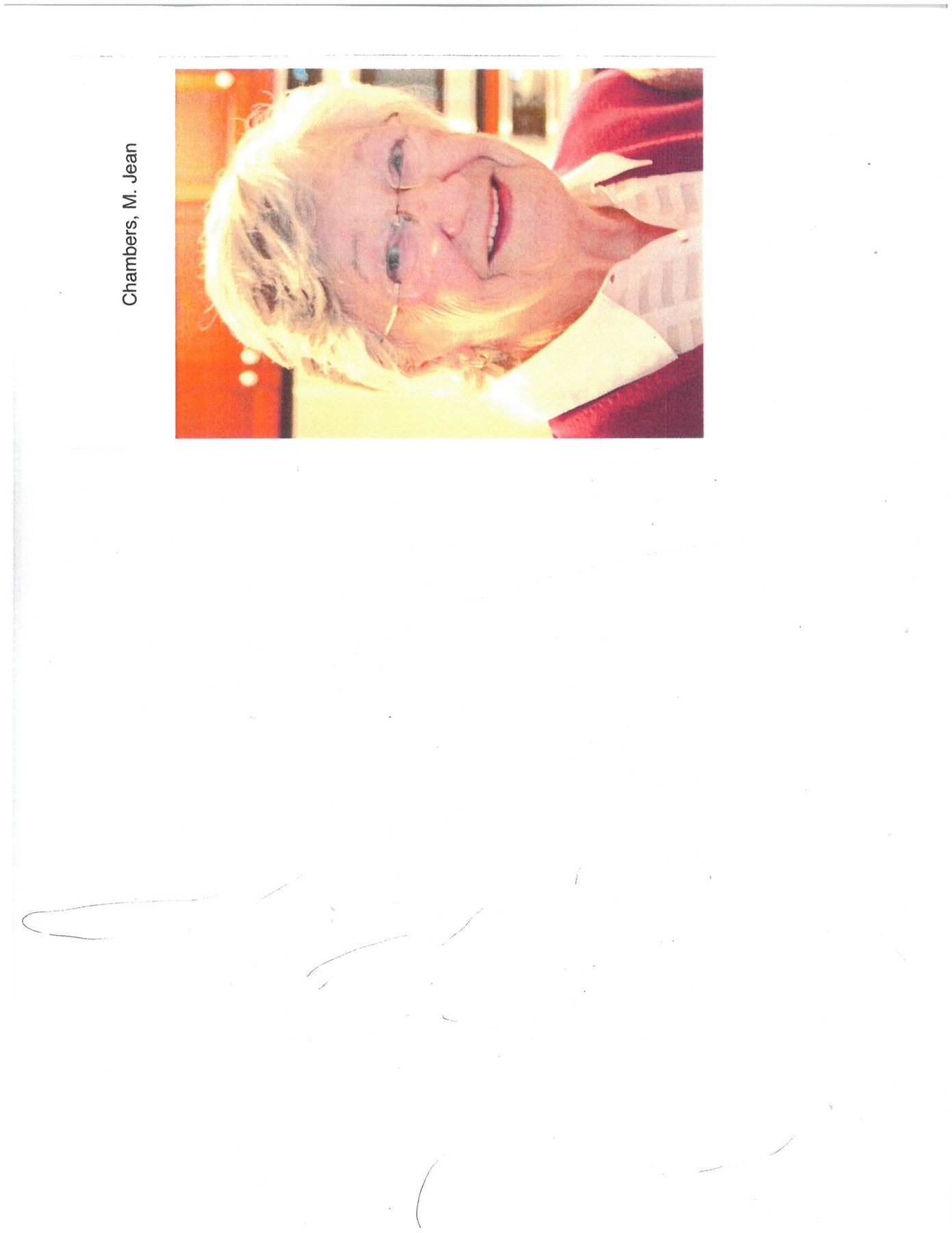 Obituary of Jean M Chambers