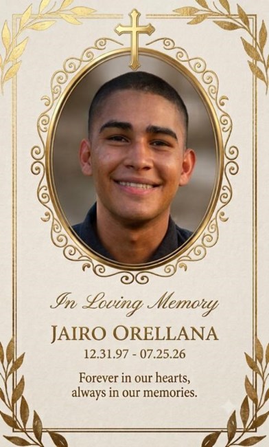 Obituary of Jairo Bladimir Orellana Ramirez