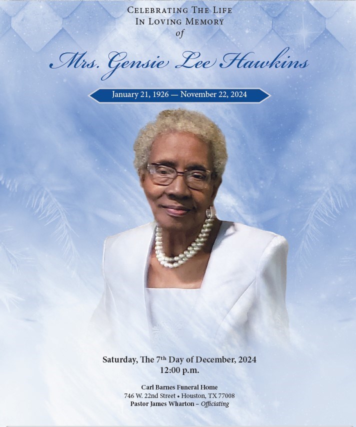 Obituary of Mrs. Gensie L. (Avriett) Hawkins