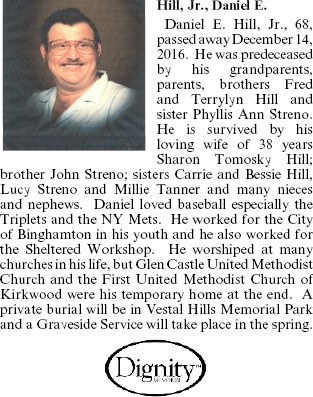 Obituary of Daniel E. Hill Jr.