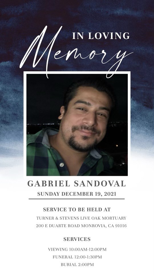 Obituary of Gabriel Sandoval