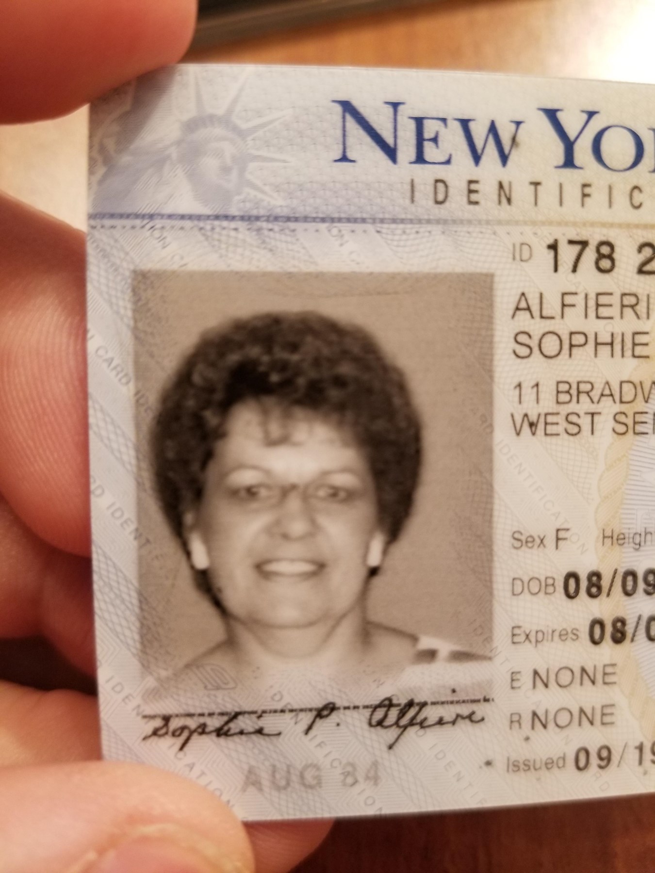 Obituary of Sophie Alfieri
