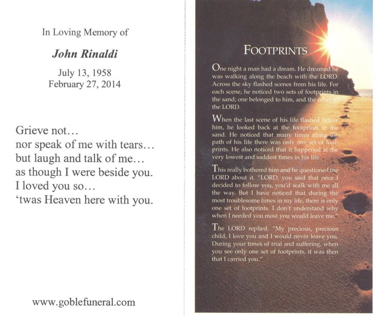 Obituary of John Rinaldi