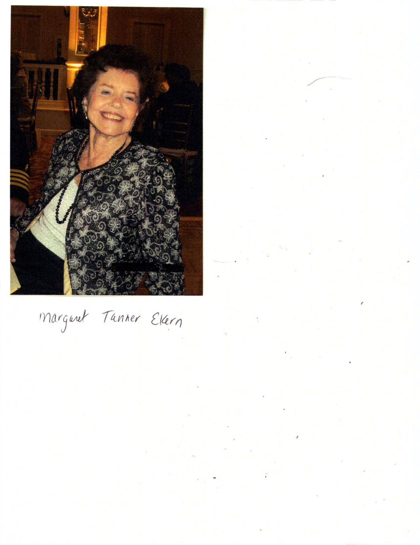 Obituary of Margaret Tanner Ekern