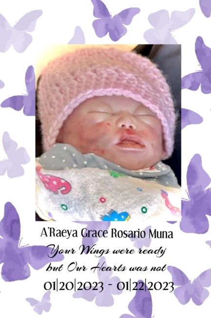 Obituario de A'Raeya Grace Rosario Muna