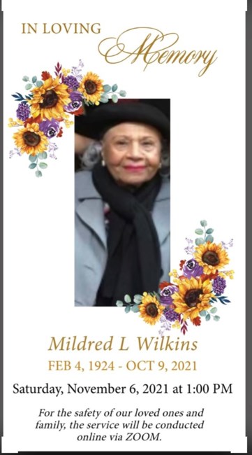 Obituary of Mildred "Millie" L. Wilkins