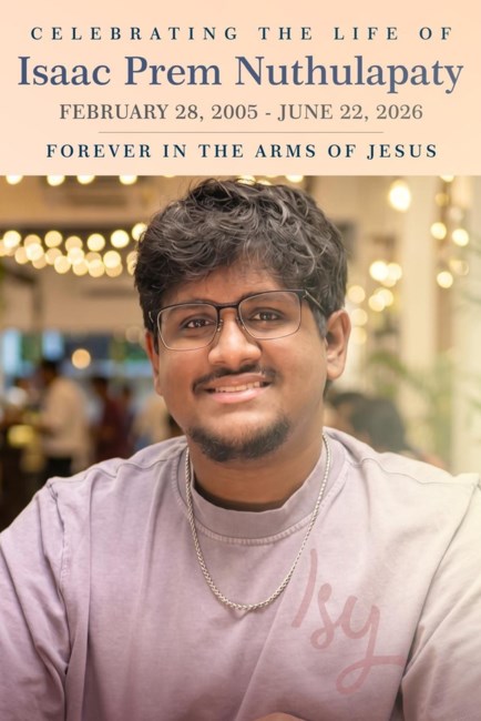Obituary of Isaac Prem Nuthulapaty
