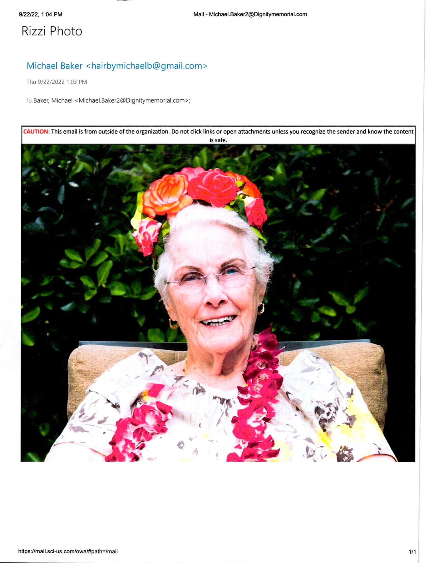 Obituary of Gloria Yvonne Rizzi